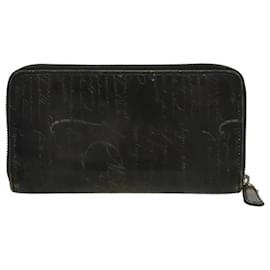 Berluti-Berluti Calligraphy Long Wallet Leather Black Auth bs19016-Black