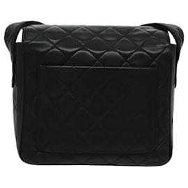 Chanel-CHANEL Matelasse Shoulder Bag Lamb Skin Black Gold CC Auth bs19046-Black,Golden