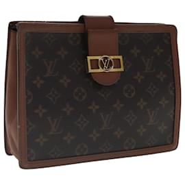 Louis Vuitton-LOUIS VUITTON Monogram Reverse Pochette Dauphine Clutch Bag M69184 LV Auth 96538-Monogram