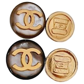Unisex Vintage Chanel Manschettenknöpfe Gold hardware