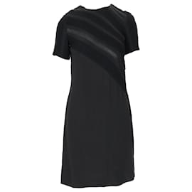 Louis Vuitton-Louis Vuitton Black Dress with Textured Details - '10s-Black