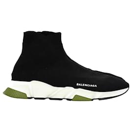 Balenciaga-Balenciaga Speed Trainer Shoes in Black Polyester-Black