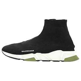 Balenciaga-Balenciaga Speed Trainer Shoes in Black Polyester-Black