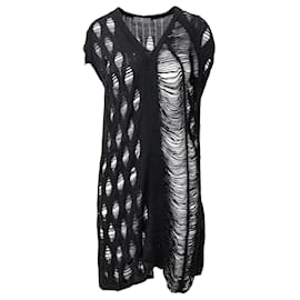 Alexander Mcqueen-Alexander McQueen Destroyed T-Shirt - '10s-Black