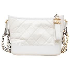Chanel-Chanel Quilted Leather Gabrielle Hobo Bag - '10s-White