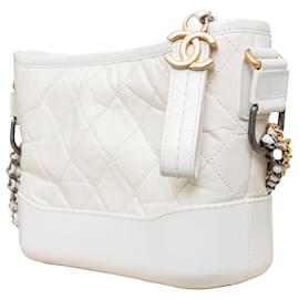 Chanel-Chanel Quilted Leather Gabrielle Hobo Bag - '10s-White