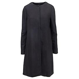 Autre Marque-Roberta Furlanetto Coat with Honecomb Embroidery - '10s-Black