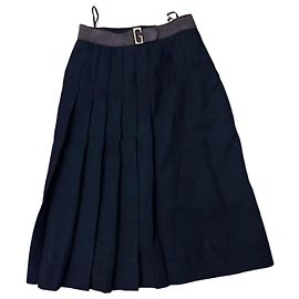 Falda Gucci de lino negra Negro