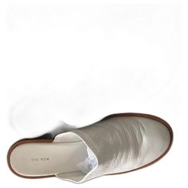 The Row Teatime Mules White Leather 37 White