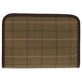 Autre Marque-Burberrys Nova Check Clutch Bag Canvas Beige Auth 95590-Beige