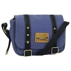 Louis Vuitton-LOUIS VUITTON Antigua Buzzus PM Shoulder Bag Blue M40081 LV Auth bs19172-Blue