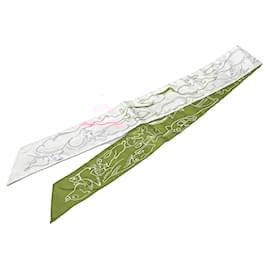Hermès-HERMES Scarves T.  Silk-White