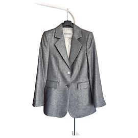 Autre Marque Rodebjer Violante silver/metallic wool-blend blazer Silvery Grey Metallic