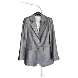 Autre Marque-Rodebjer Violante silver/metallic wool-blend blazer-Silvery,Grey,Metallic