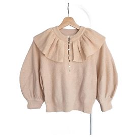 Leichter beiger Pullover aus Mohair-Wollmischung Ba&sh Beige