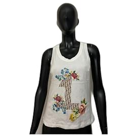 Top Dior blanco de algodón Blanco