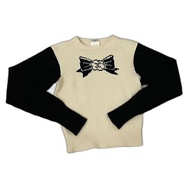 Chanel Kaschmir Pullover Schwarz und Beige Größe 38 Schwarz Beige