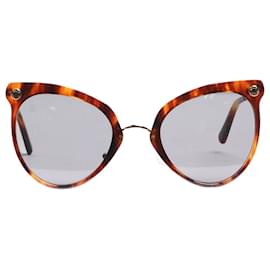 Louis Vuitton-Brown tortoise shell cat-eye sunglasses-Brown