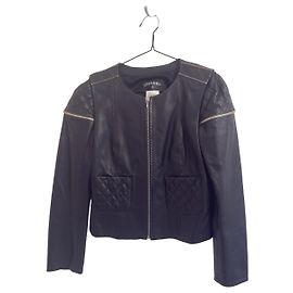 Chanel lambskin jacket Black