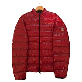 Moncler-Moncler Jacket Men Red Agar Jacket Size 3 Size L No Defects Moncler Puffer-Red