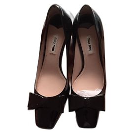 Miu Miu Patent Leather Heels EU37.5 Black