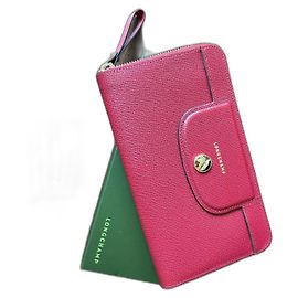 Longchamp Carmin Wallet Red Leather Red