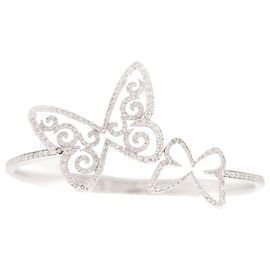 BRACCIALE MESSIKA FARFALLA ARABESQUE FARFALLA DUETTO O BIANCO & DIAMANTI Argento