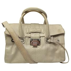 JIMMY CHOO ROSALIE HANDTASCHE AUS PYTHONLEDER Roh