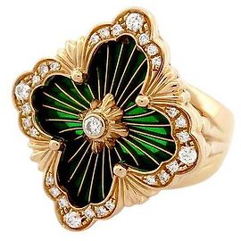 BAGUE BUCCELLATI OPERA TULLE JAURIN017983 T49 OR JAUNE 18K DIAMANTS RING Doré