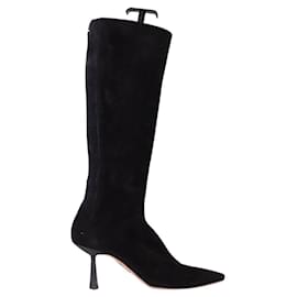 Aquazzura-Suede boots-Black
