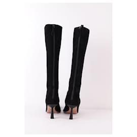Aquazzura-Suede boots-Black