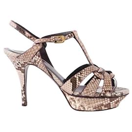 Saint Laurent-Leather heels-Beige