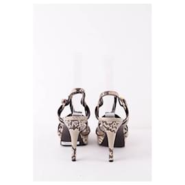 Saint Laurent-Leather heels-Beige