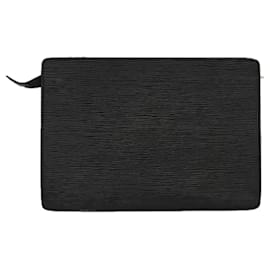 Louis Vuitton-LOUIS VUITTON Epi Pochette Homme Clutch Bag Black Noir M52522 LV Auth 94282-Black