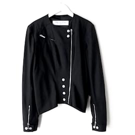Dior-Christian Dior x Galliano SS04 Logo Popper & Zip Slim Biker Jacket-Black