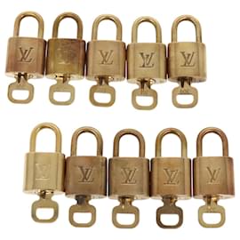Louis Vuitton-LOUIS VUITTON Padlock 10set metal Gold Tone LV Auth 97114-Other