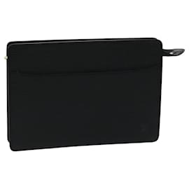 Louis Vuitton-LOUIS VUITTON Epi Pochette Homme Clutch Bag Black Noir M52522 LV Auth ep6146-Black