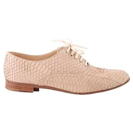 Christian Louboutin-Lace-up leather shoes-Beige