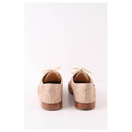 Christian Louboutin-Lace-up leather shoes-Beige
