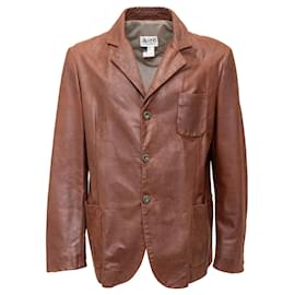 Dolce & Gabbana-Dolce & Gabbana J&ans Leather Jacket-Brown