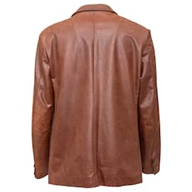 Dolce & Gabbana-Dolce & Gabbana J&ans Leather Jacket-Brown