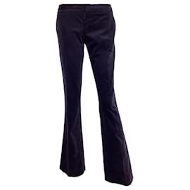 Gucci- Gucci Buckle Detail Bell Pants in Violet Corduroy-Blue,Light blue