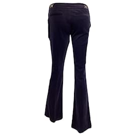 Gucci- Gucci Buckle Detail Bell Pants in Violet Corduroy-Blue,Light blue