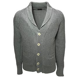 Tom Ford Knitted Button-Down Cardigan in Grey Cotton Grey