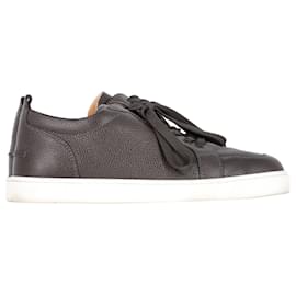 Christian Louboutin-Christian Louboutin Rantulow Orlato Sneakers in Grey Leather-Grey
