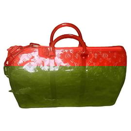 Louis Vuitton-Louis Vuitton keepall 50 limited edition bag-Red