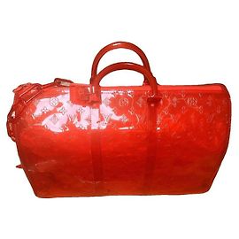 Bolso Louis Vuitton keepall 50 edición limitada Roja