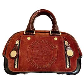 Louis Vuitton Handbag Dark Red Deerskin Dark red