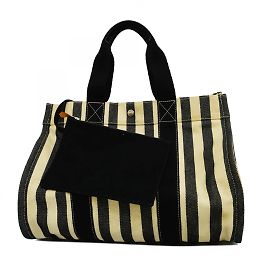 Hermès Hermes Tote Bag Cannes MM Canvas Black White