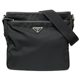 Prada-Prada Nylon Shoulder Bag-Black